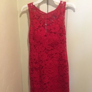 Red Lace Adrianna Papell Dress